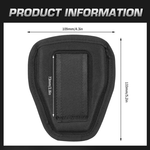 Vista 6 de Funda para esposas, funda de soporte para esposas con parte superior abierta, bolsa de nailon 600D para accesorios de cinturón de servicio, se