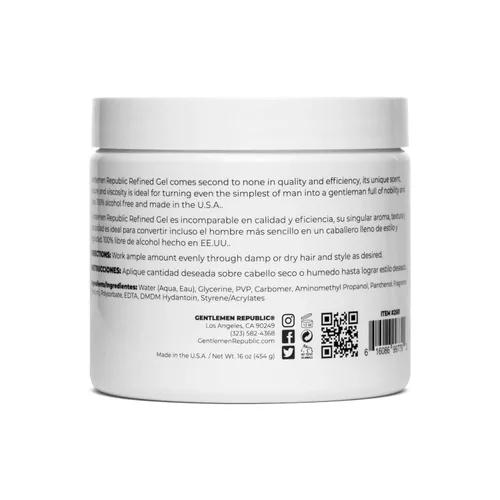 Vista 3 de Gentlemen Republic gel moldeador de cabello Refined resistente y con brillo para acicalamiento y peinado, Blanco, 1