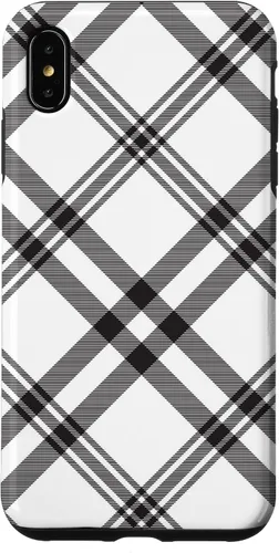 Vista 11 de Funda para iPhone 11 Pro Max a cuadros en blanco y negro