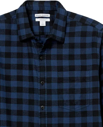 Vista 9 de Tienda Essentials - Camisa de franela para hombre de ajuste delgado y manga larga