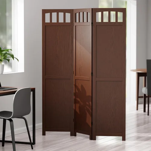 Vista 2 de Winsome Wood Biombo de madera plegable de 3 paneles