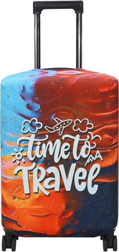 Vista 17 de Explore Land Funda protectora para maleta aprobada para volar, se adapta a maleta de 18 a 32 pulgadas, L Montañas Amber