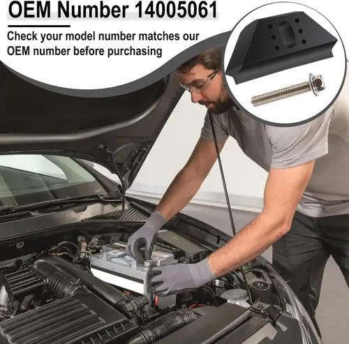 Vista 4 de Garra de batería base, sujetador de batería con kit de pernos de acero inoxidable 304, compatible con modelos seleccionados
