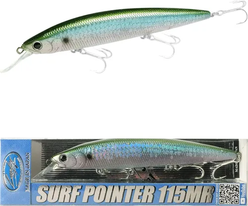 Vista 17 de LUCKY CRAFT Puntero de surf 115MR, Señuelos de pesca de surf de agua salada, Fletán, Perca de surf, Lubina blanca del mar, Lubina rayada 711 Super