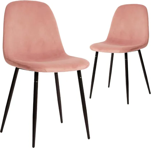 Vista 14 de CangLong Juego de 2 sillas de comedor modernas de terciopelo, sillas decorativas tapizadas con patas de metal, color verde oscuro para sala