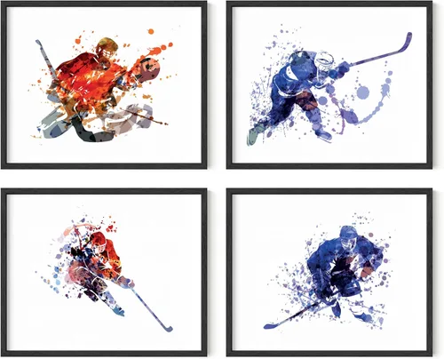 Vista 9 de Summit Designs Póster de hockey para niños, regalos de hockey, decoraciones de cumpleaños de hockey, decoraciones de fiesta de hockey, decoración