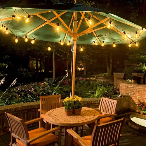 Vista 6 de Mlambert Luces de Cadena LED para Exteriores de 100 Pies, Luces Regulables para Patio Globo G40 con 50+3 Bombillas Impermeables Inastillables