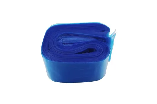 Vista 4 de HuoHuo 100 fundas de cordón con clip de tatuaje, fundas de plástico con clip azul, fundas desechables para cable de higiene, una caja de 100 fundas
