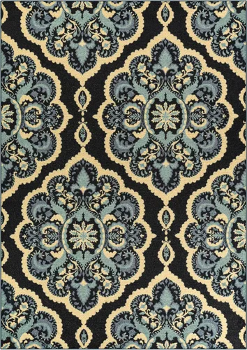 Vista 22 de Maples Rugs Vivian Medallion - Alfombra de área, fabricada en Estados Unidos, lavable, antideslizante, alfombra de interior para cocina, entrada