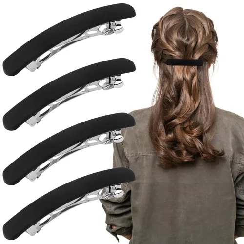 Vista 12 de ATODEN Pinzas para el cabello, 4 pasadores franceses mate neutros para cabello fino y fino, horquillas para el cabello y accesorios para mujeres