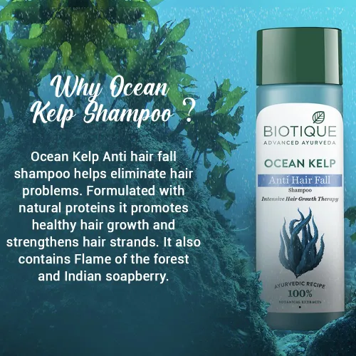 Vista 5 de Biotique Bio Kelp Protein Champú Para Cabello Caído, 6.4 fl oz