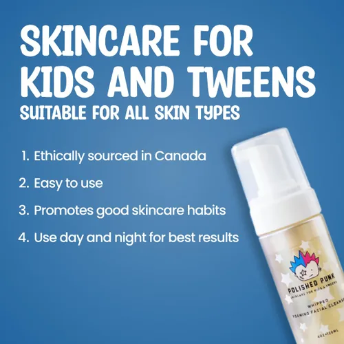 Vista 5 de Jabón facial espumoso natural y orgánico para niños y preadolescentes, limpiador sin jabón y fragancia, sin lágrimas, para pieles sensibles