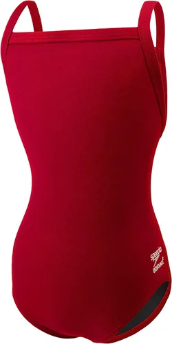 Vista 20 de Speedo Traje de baño de una pieza para niñas Endurance+ Flyback - colores de equipo sólidos para jóvenes Negro/Negro
