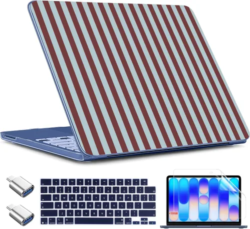 Vista 36 de TWOLSKOO Funda para MacBook Neo de 13 pulgadas 2026 A3404 A18 Pro Chip, funda rígida de plástico con adaptador tipo C, 2 fundas para cámara web