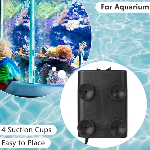 Vista 4 de alizzy Bomba de agua sumergible pequeña y duradera de 150 GPH (570L/H) 10 W con tubo para fuente, acuario, estanque, pecera, hidroponía
