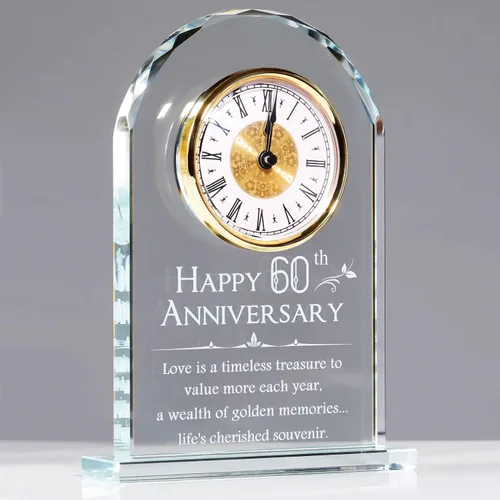 Vista 8 de YWHL Reloj de aniversario de 10 años para ella, regalo de recuerdo de cristal para el 10º aniversario de boda, regalo para pareja