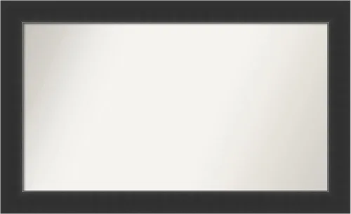 Vista 196 de Amanti Art Espejo personalizado, espejo de baño negro Astor, espejo de pared o espejo de tocador de baño sobre el fregadero (25 x 25 pulgadas)