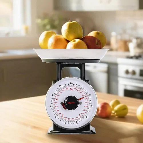 Vista 2 de Tada Escala mecánica de alimentos de cocina analógica de 11 lb con esfera de pesaje con cuenco