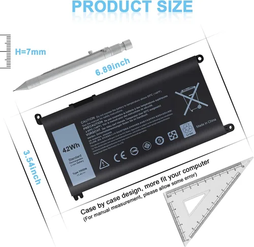 Vista 2 de IEFUU Batería YRDD6 compatible con Dell Inspiron 3493 3583 3584 3593 5485 5481 5482 5491 5493 5593 3582 5585 5590 5591 5594 5598 7586 3793 5480 3310