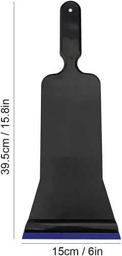 Vista 2 de Escobilla de mango largo con hoja reemplazable, herramientas de tinte de ventana niveladora para aplicación de película de ventana negro ancho