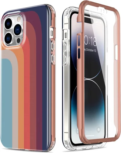Vista 54 de Esdot Funda para iPhone 14 con Protector de Pantalla Integrado, Funda Resistente de Grado Militar con Diseños de Moda para Mujeres y Niñas, Funda