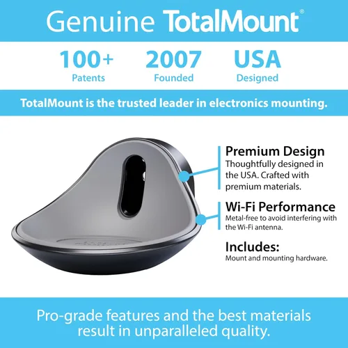 Vista 6 de TotalMount Soporte de pared premium para Echo Dot MAX, HomePod Mini y más (fácil instalación, forro suave y ajuste seguro)