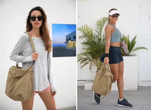 Vista 6 de ODODOS Bolsas Hobo Multi 2.0 de 19L con 2 correas para mujer, bolsos de mano, bolsos cruzados