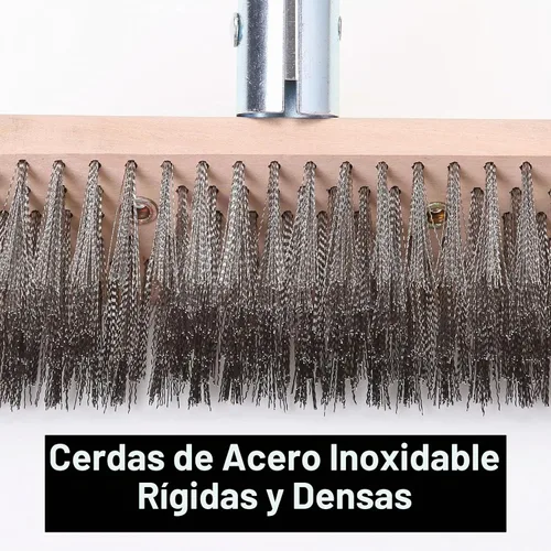 Vista 5 de MAXMAN Cepillo de alambre para fregar con cerdas de acero inoxidable de 63