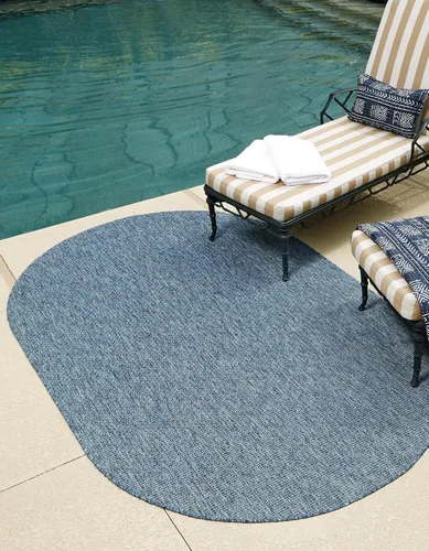 Vista 78 de Unique Loom Collection - Alfombra casual de transición sólida jaspeada para interiores y exteriores