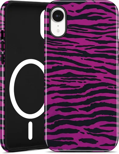 Vista 91 de Jusy Funda magnética Zebra para iPhone XR, color negro