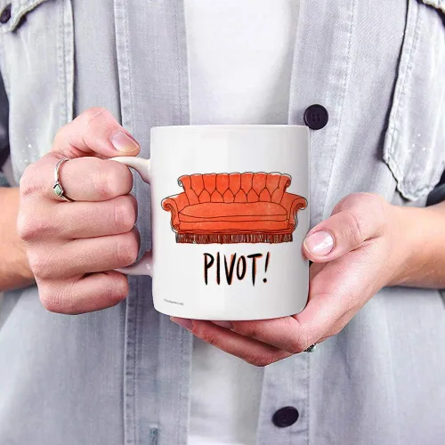 Vista 417 de Trend Setters Friends the Television Show – 25 años – Mercancía oficial – Taza de café o té de cerámica blanca de 11 onzas – perfecta para regalar