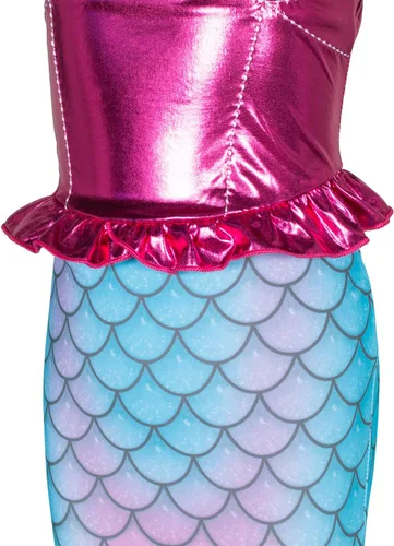 Vista 7 de Little Girls Mermaid Princess Costume for Girls Dress Up Party with Gloves,Crown Mace