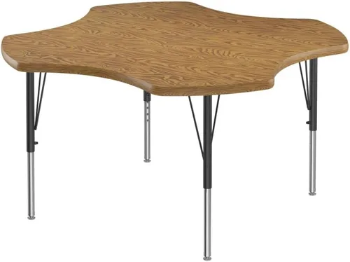 Vista 145 de Correll - Mesa rectangular de actividades para el aula de 24 x 36 pulgadas, altura ajustable (19-29 pulgadas), parte superior de nogal colonial