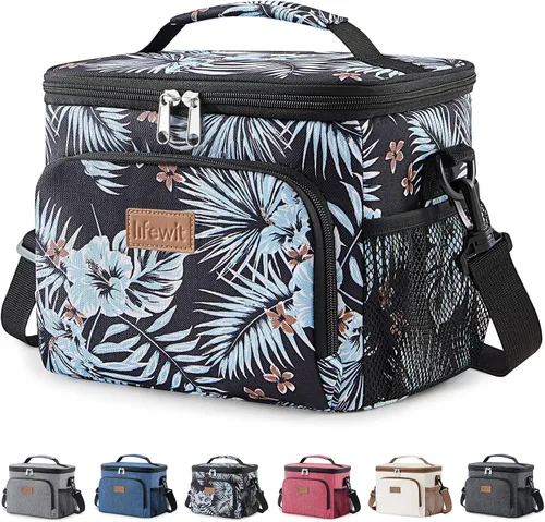 Vista 13 de Lifewit Bolsa de almuerzo reutilizable aislada, portátil, congelable, suave Negro