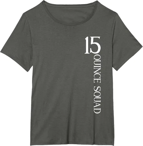 Vista 47 de Quince Squad Quinceanera 15th Birthday - Camiseta de quinceañera para niñas Asphalt Grey