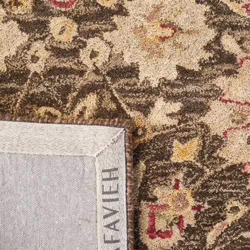 Vista 7 de SAFAVIEH Antiquity Collection AT853A - Alfombra decorativa de 4 x 6 pies, gris oliva y beige, hecho a mano, lana oriental tradicional, ideal