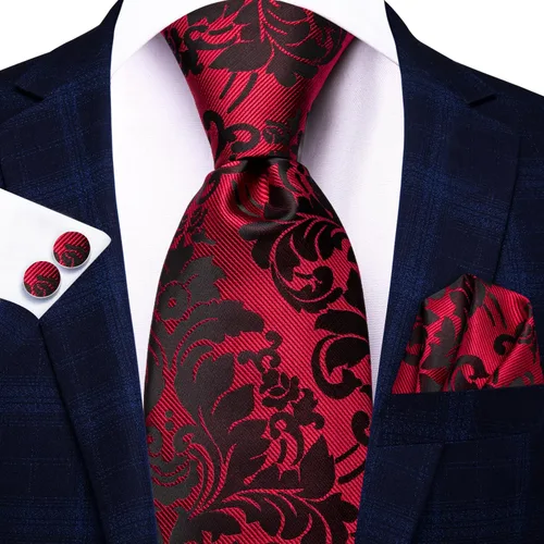 Vista 316 de Hi-Tie Corbatas de seda para hombre, diseño de cachemira a rayas, con bolsillo, gemelos cuadrados, conjunto formal de negocios
