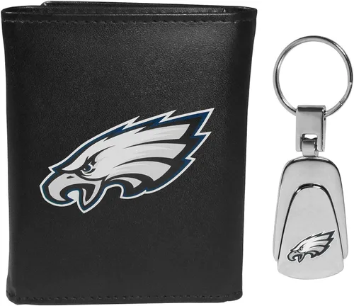 Vista 23 de Siskiyou Sports NFL unisex Tri-fold Wallet & Steel Key Chain