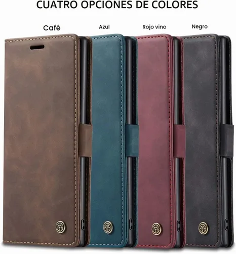 Vista 9 de Funda tipo cartera para Samsung Galaxy Note 10+ Plus, con soporte magnético, de piel sintética, con ranuras para tarjetas de crédito y tarjetas