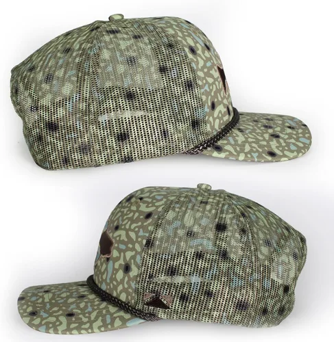 Vista 27 de Paramount Outdoors Sombrero de pesca de trucha al atardecer, diseño de silueta de pez de montaña, sombrero para exteriores con cómodo Snapback