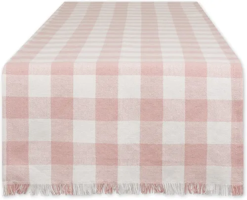 Vista 32 de DII Colección de Mesa a Cuadros Pesada con Flecos, Camino de Mesa, 14x72 pulgadas, Gris 2-Gris