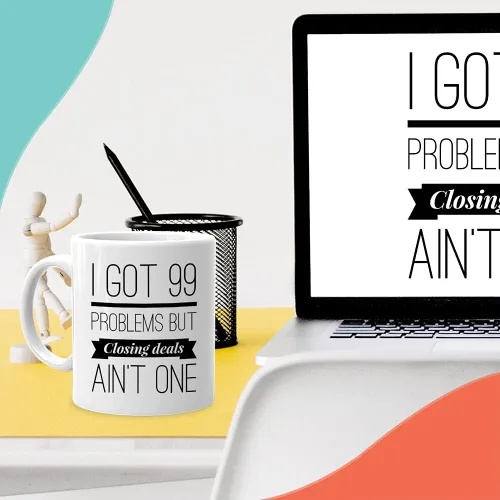 Vista 6 de Taza de café Realtors de 11 oz, color blanco, I Got 99 Problems Agente de Bienes Raíces Vendedor