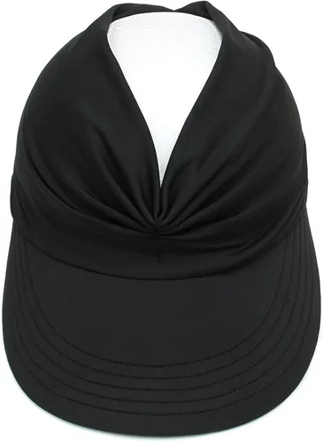 Vista 4 de Mukeyo Sombrero de visera para mujer, ala ancha, viseras de verano, protección UV, plegable, gorra de playa