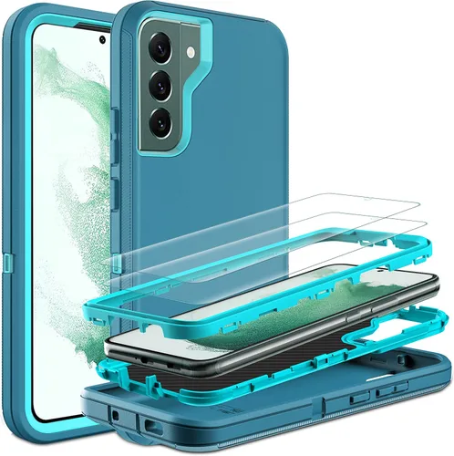 Vista 10 de Funda para S22 Plus, Samsung Galaxy S22 Plus con protector de pantalla de TPU flexible autorreparable [2 unidades], funda de cuerpo completo a
