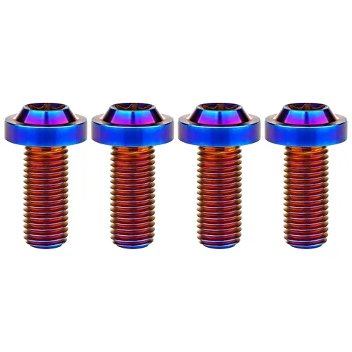 Vista 21 de Titanium M10 Torx Head Bolt (M10x10mm Pitch 1.25mm, Black) 10 15 20 25 30 35 40 45 50 55 60mm Pitch 1.25/1.5mm Screw Pack of 4