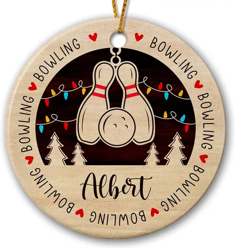 Vista 17 de Adorno de cerámica de bádminton de Navidad, regalos personalizados para jugadores de bádminton, árbol de Navidad colgante de bádminton, adorno