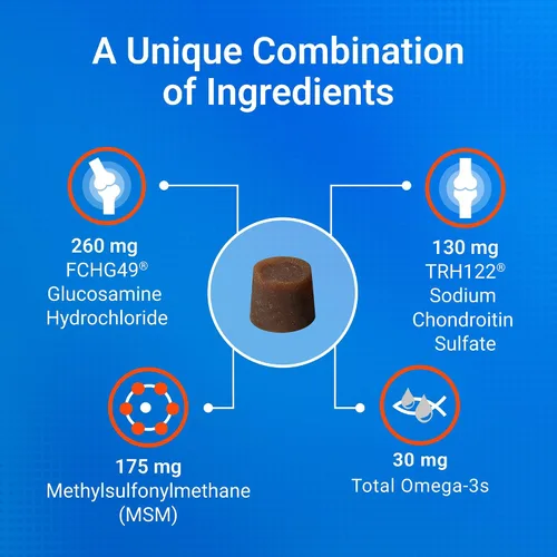 Vista 5 de Cosequin Minis - Masticables blandos de máxima fuerza con MSM Plus Omega3, 45