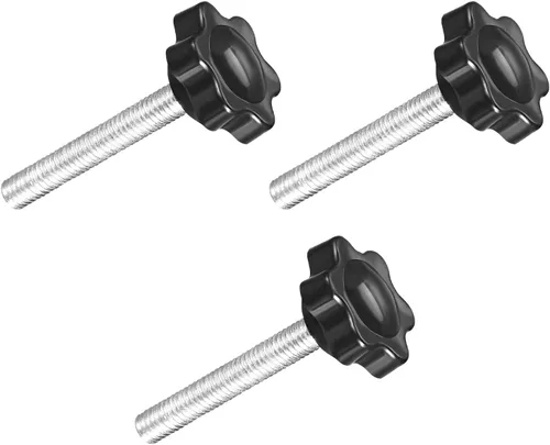 Vista 17 de METALLIXITY Perillas de tornillo de mango de sujeción (M6x26mm) 1 unidad, agarre de metal en forma de estrella - para construcción de viviendas