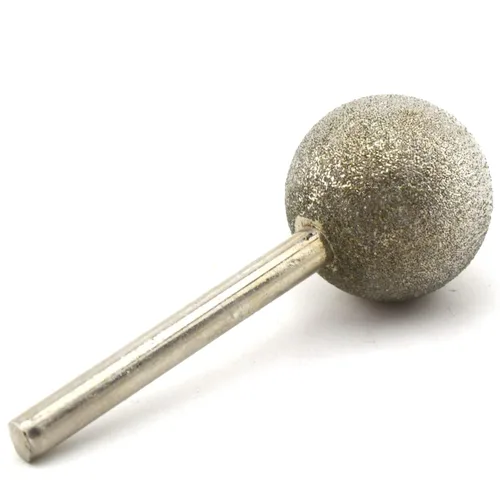 Vista 5 de ILOVETOOL Broca de molienda esférica de 0.394 in vástago redondo de diamante de 0.236 in para herramienta Dremel