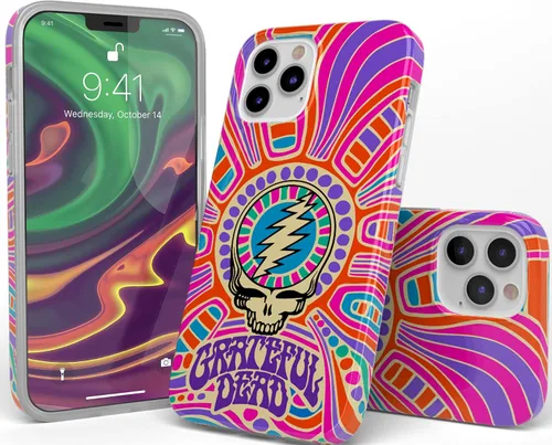 Vista 2 de Funda Casely para iPhone 11 Pro Max Arte del Caos Calavera de Grateful Dead Diseño Clásico Ultra Delgado